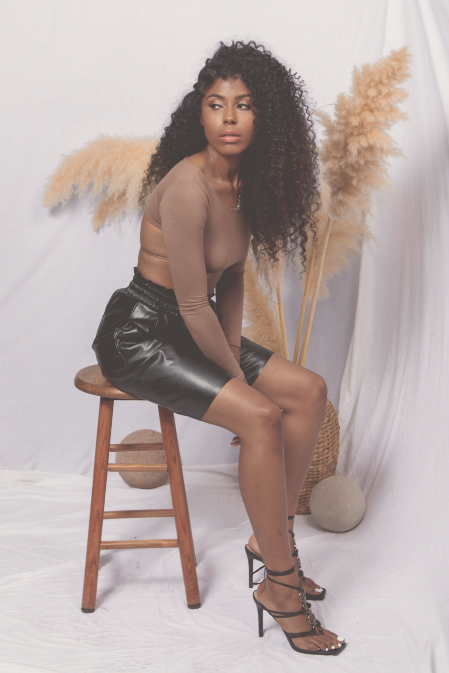 Nanushka Faux Leather Bermuda Shorts