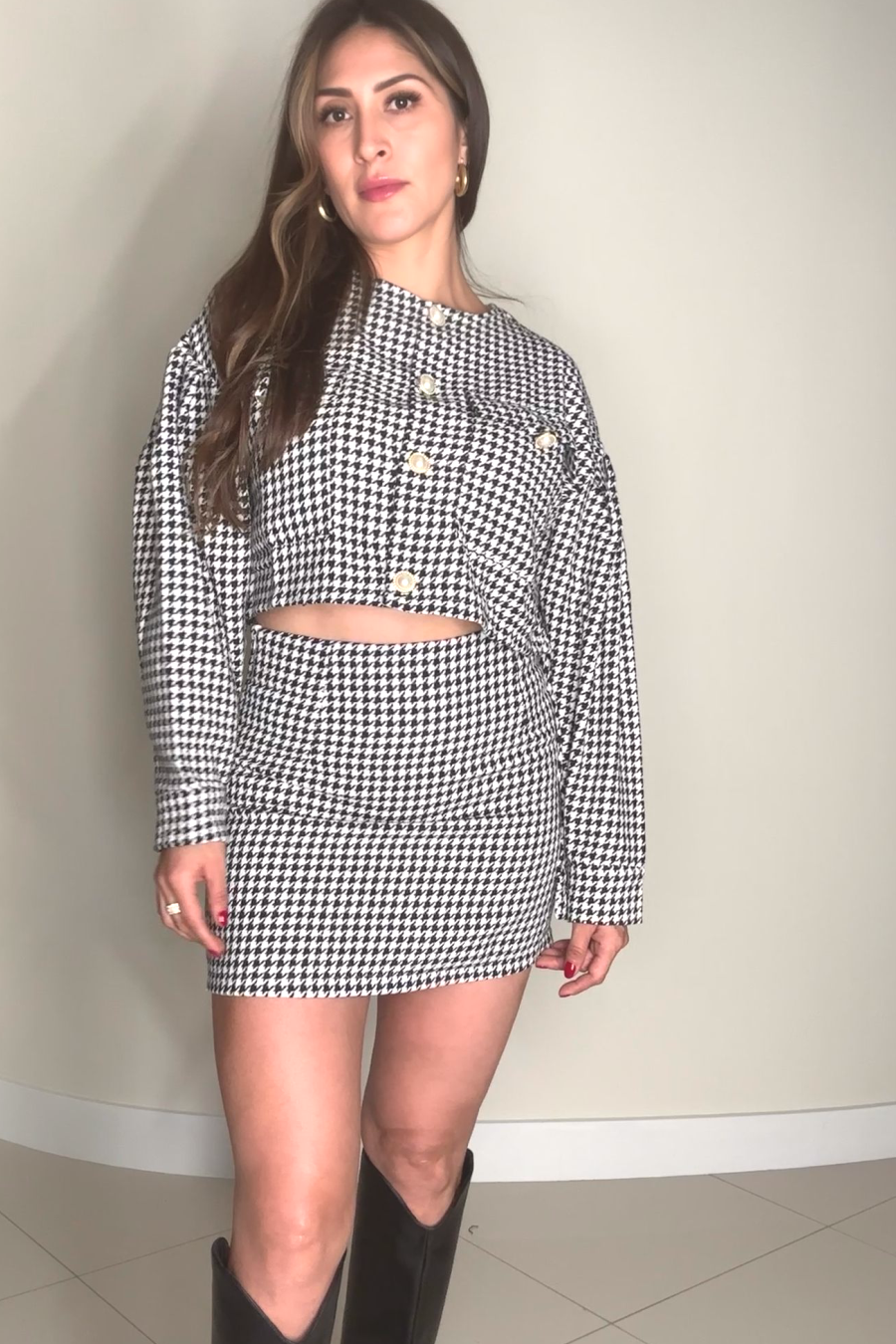 Channel Style Skirt Set