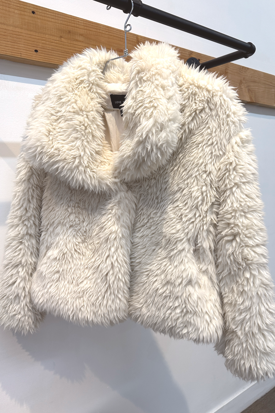Faux Fur Open Front Coat