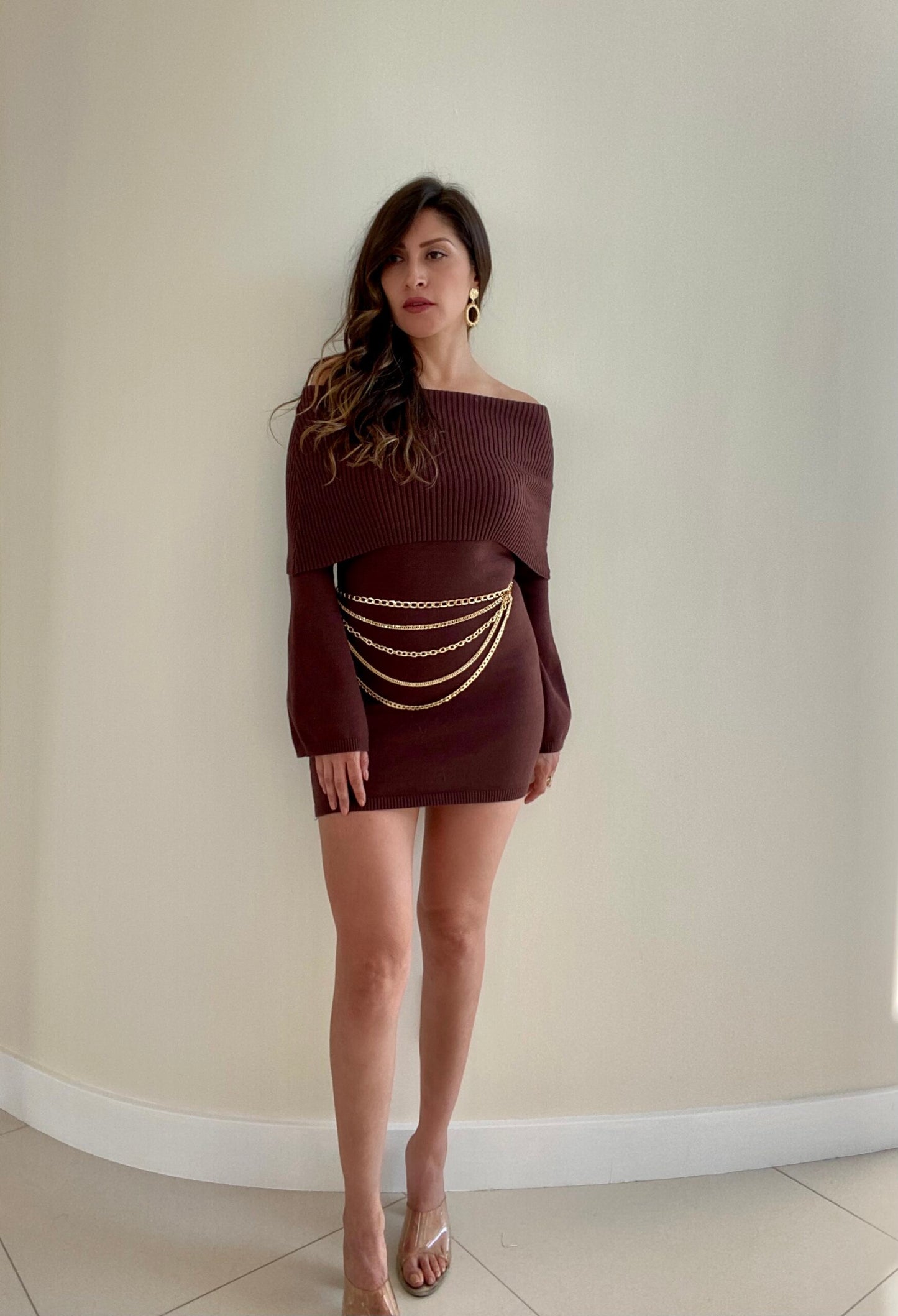 Milana Off Shoulder Sweater Dress